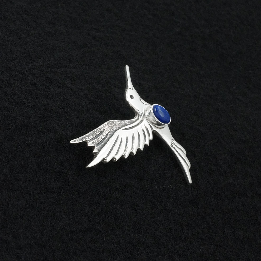 Lee Charley Lapis & Sterling Silver Pendant/Pin