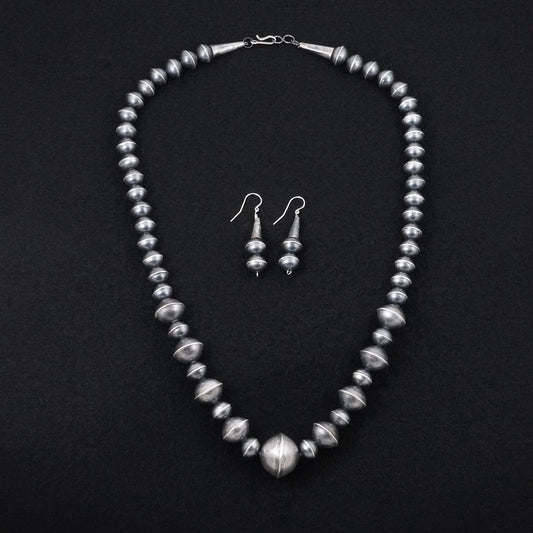 Gilbert Martin Navajo Pearl Necklace & Earrings