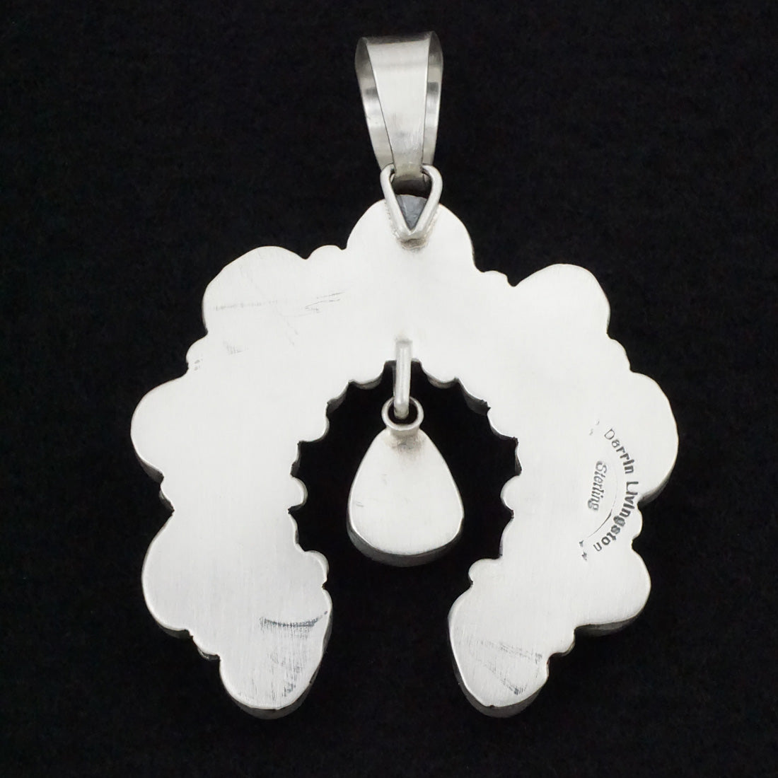 Darrin Livingston White Buffalo & Sterling Silver Naja Pendant