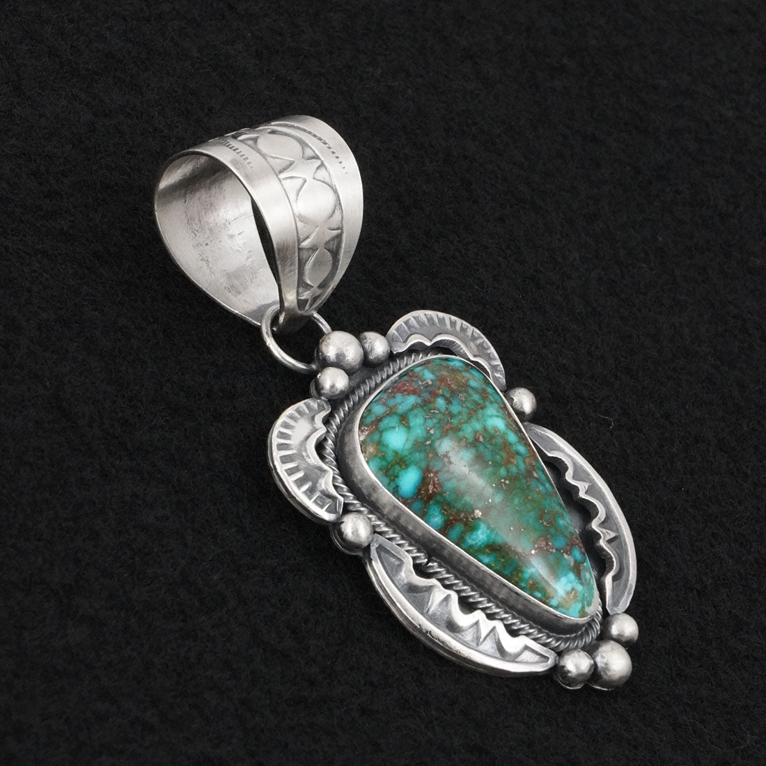 Jackson Hoskie Turquoise & Sterling Silver Pendant