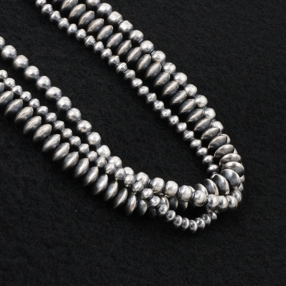 Dorinda Mariano Sterling Silver Navajo Pearl Necklace 18"