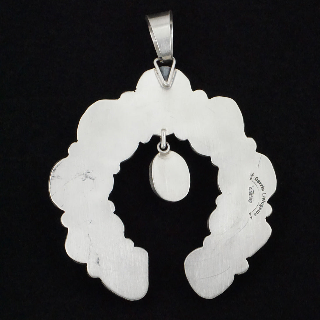 Darrin Livingston White Buffalo & Sterling Silver Naja Pendant