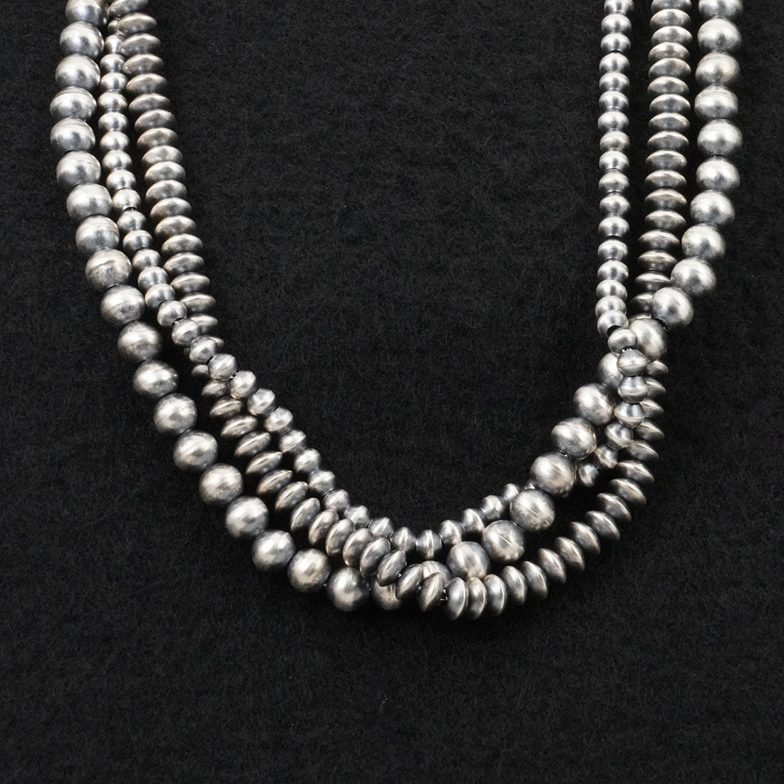 Dorinda Mariano Sterling Silver Navajo Pearl Necklace 18"