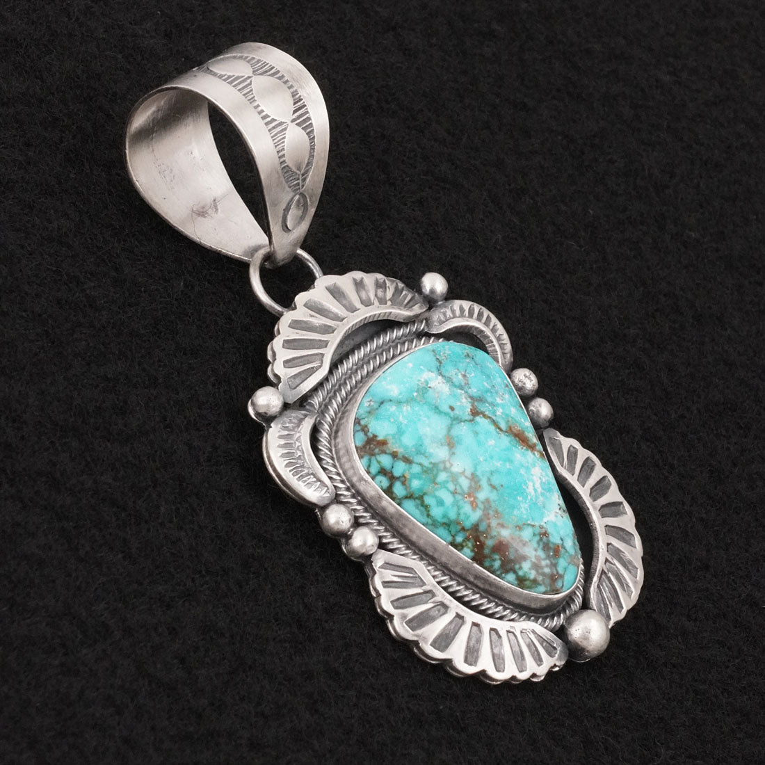 Jackson Hoskie Turquoise & Sterling Silver Pendant