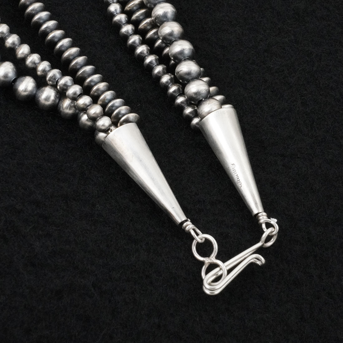 Dorinda Mariano Sterling Silver Navajo Pearl Necklace 18"