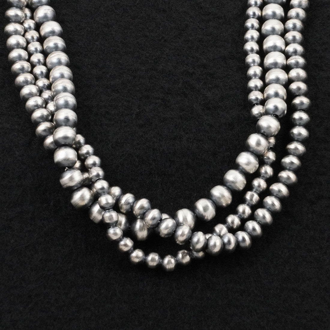 Dorinda Mariano Sterling Silver Navajo Pearl Necklace 20"