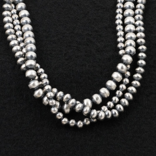 Dorinda Mariano Sterling Silver Navajo Pearl Necklace 20"
