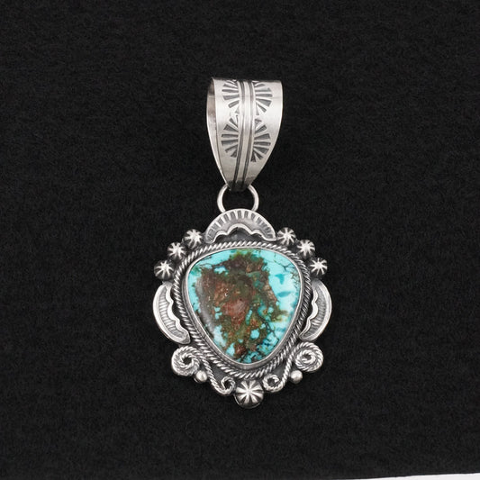 Jackson Hoskie Turquoise & Sterling Silver Pendant