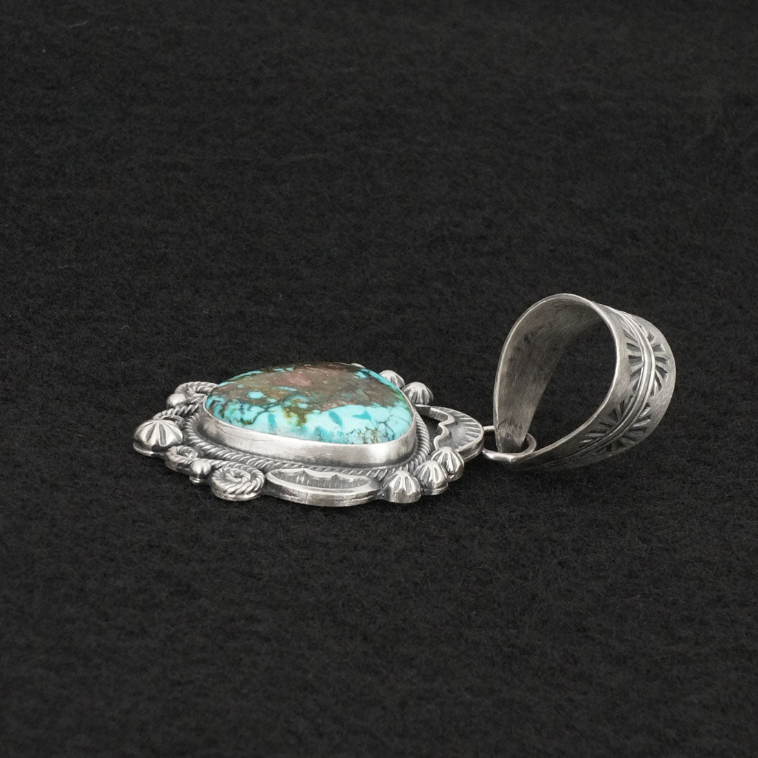 Jackson Hoskie Turquoise & Sterling Silver Pendant