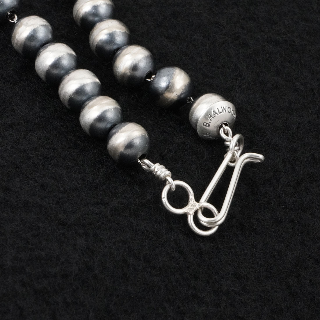 Bryannen Halwood Sterling Silver Navajo Pearl Necklace 22"