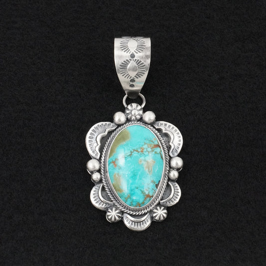 Jackson Hoskie Turquoise & Sterling Silver Pendant