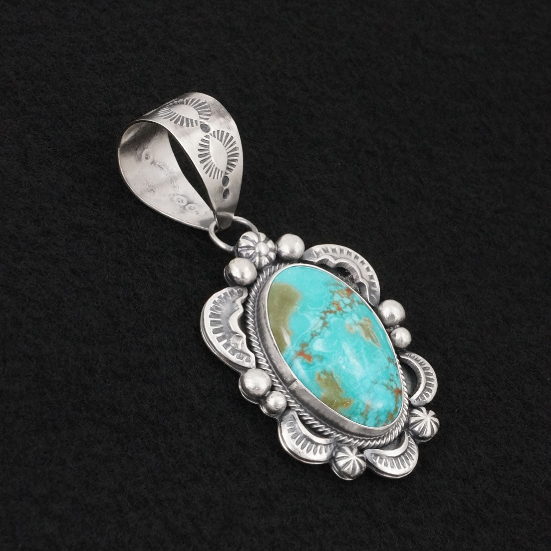 Jackson Hoskie Turquoise & Sterling Silver Pendant