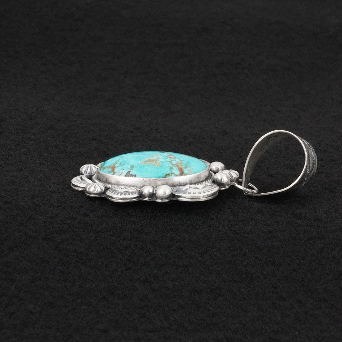 Jackson Hoskie Turquoise & Sterling Silver Pendant