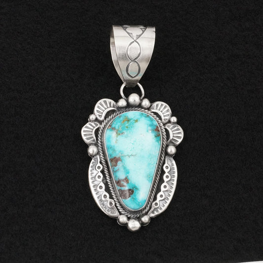 Jackson Hoskie Turquoise & Sterling Silver Pendant
