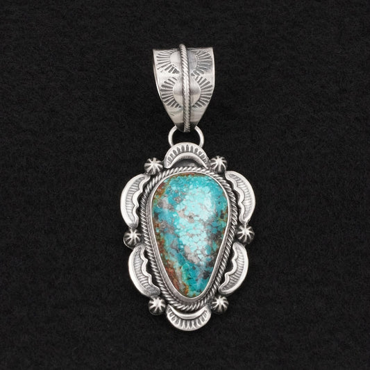 Jackson Hoskie Turquoise & Sterling Silver Pendant