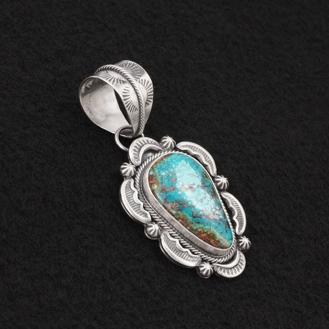 Jackson Hoskie Turquoise & Sterling Silver Pendant