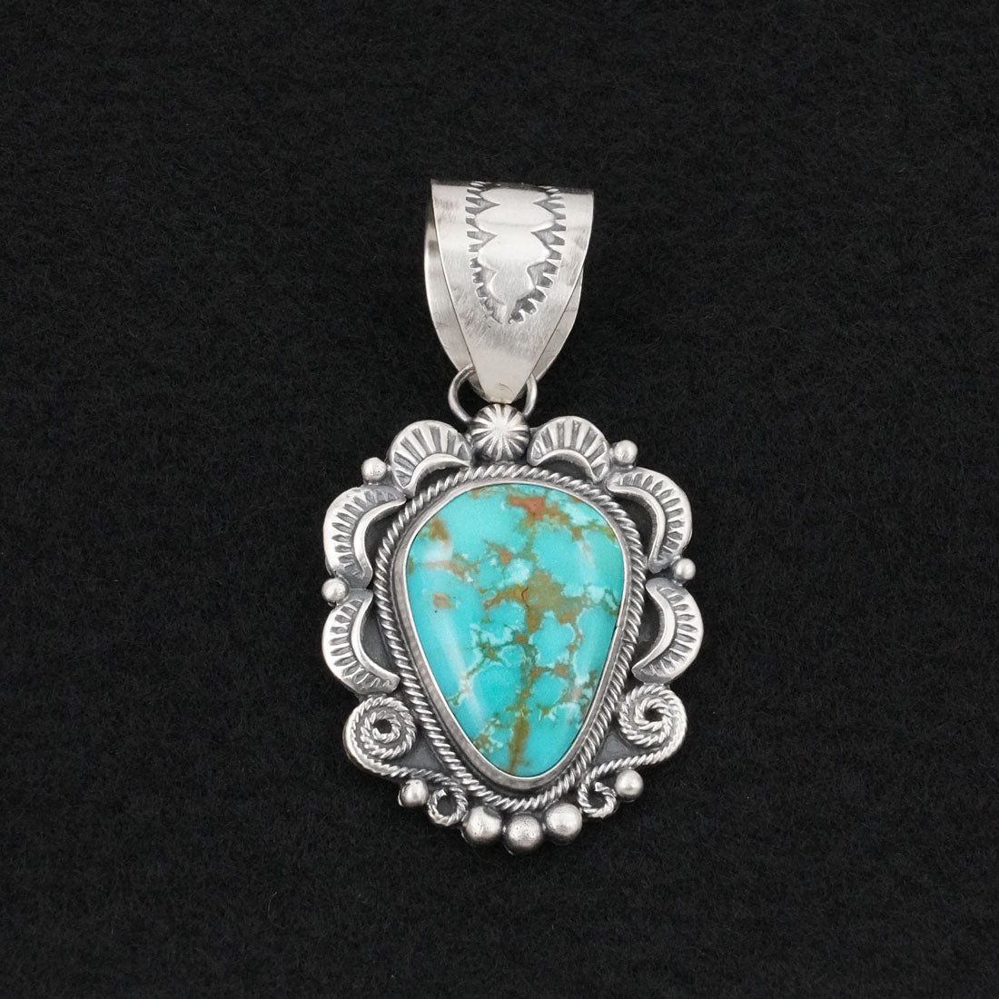 Jackson Hoskie Turquoise & Sterling Silver Pendant