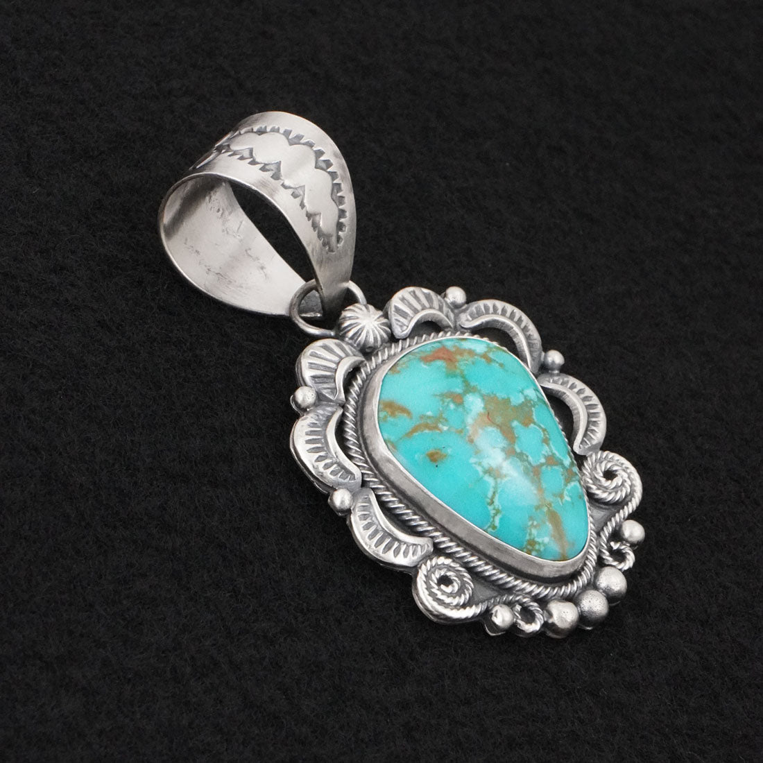 Jackson Hoskie Turquoise & Sterling Silver Pendant