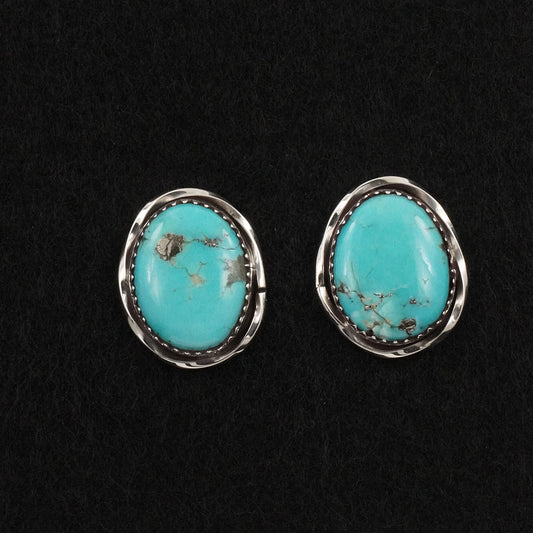Ernest Hawthorne Turquoise & Sterling Silver Earrings