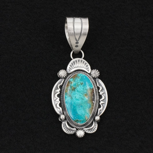 Jackson Hoskie Turquoise & Sterling Silver Pendant