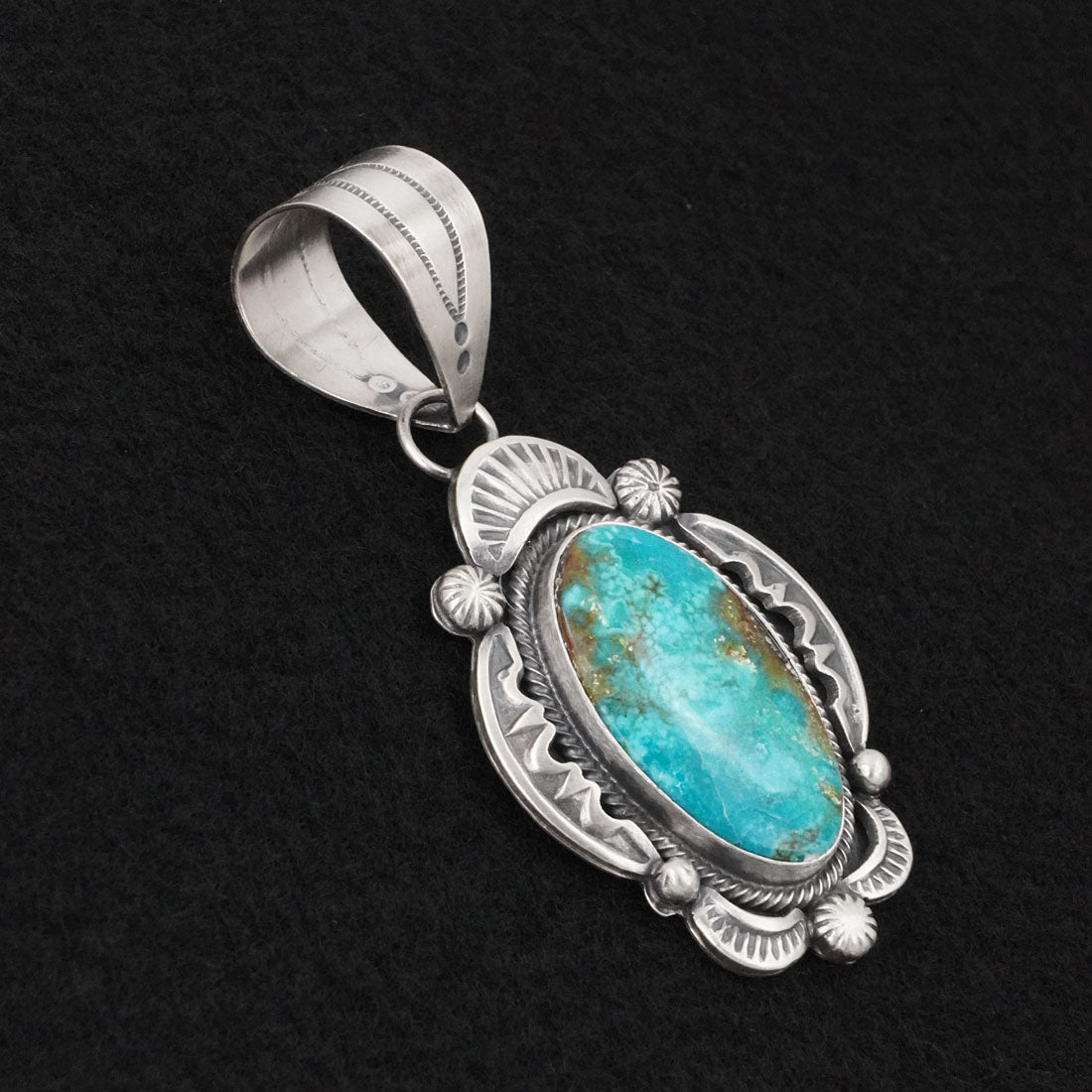 Jackson Hoskie Turquoise & Sterling Silver Pendant