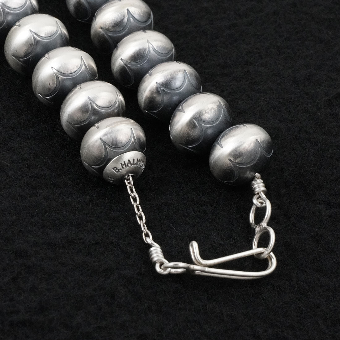 Bryannen Halwood Sterling Silver Navajo Pearl Necklace 18"