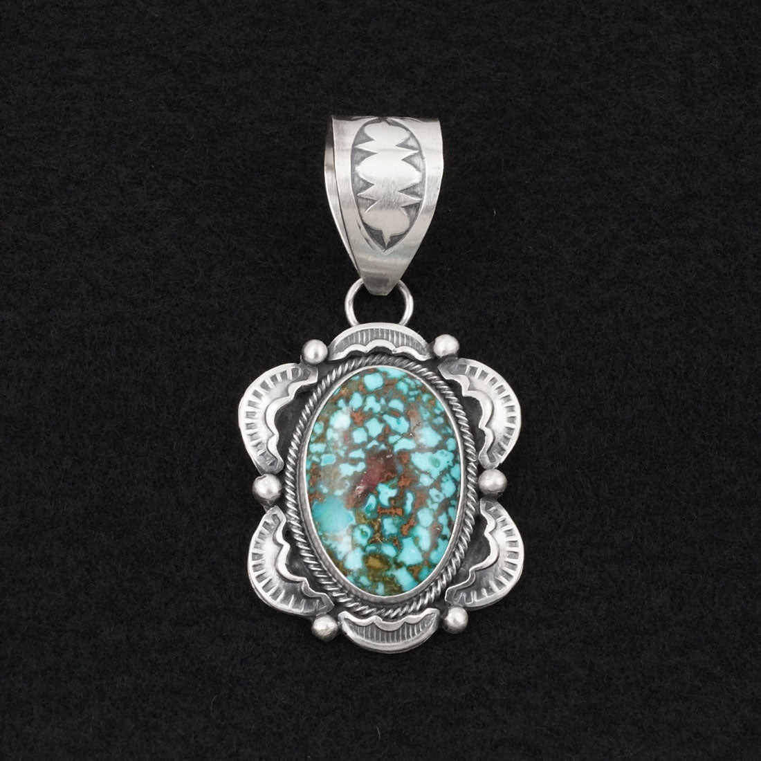 Jackson Hoskie Turquoise & Sterling Silver Pendant