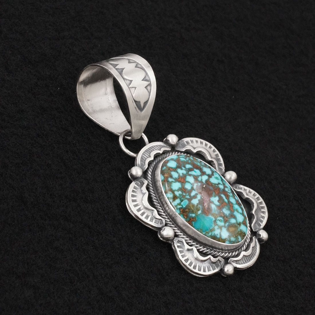 Jackson Hoskie Turquoise & Sterling Silver Pendant