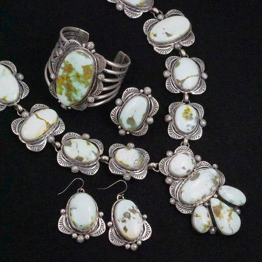 Kathleen Livingston Variscite & Sterling Silver Necklace Set