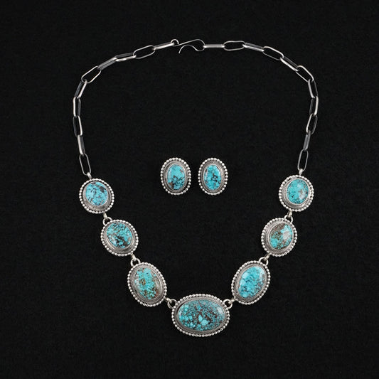 Darrin Livingston Turquoise & Sterling Silver Necklace Set