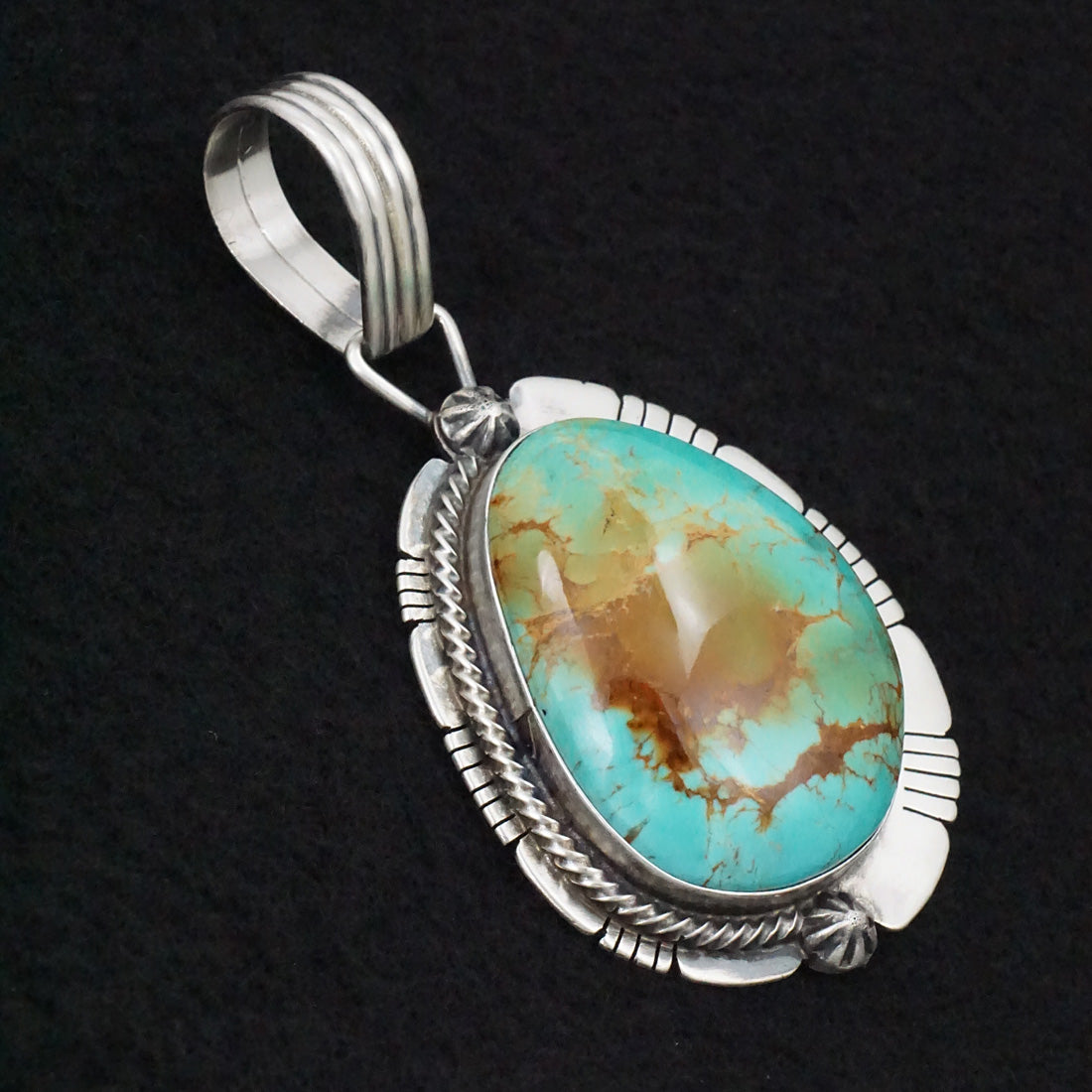 Jackson Hoskie Turquoise & Sterling Silver Pendant