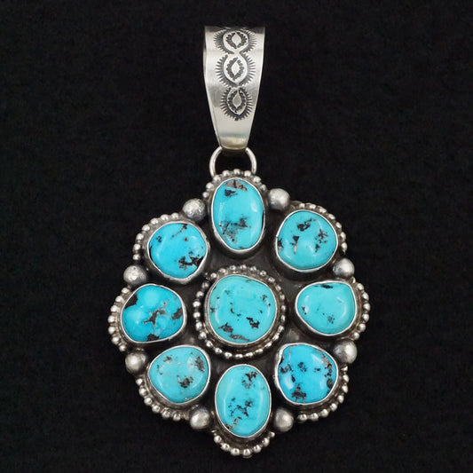 Bob Becenti Turquoise & Sterling Silver Pendant