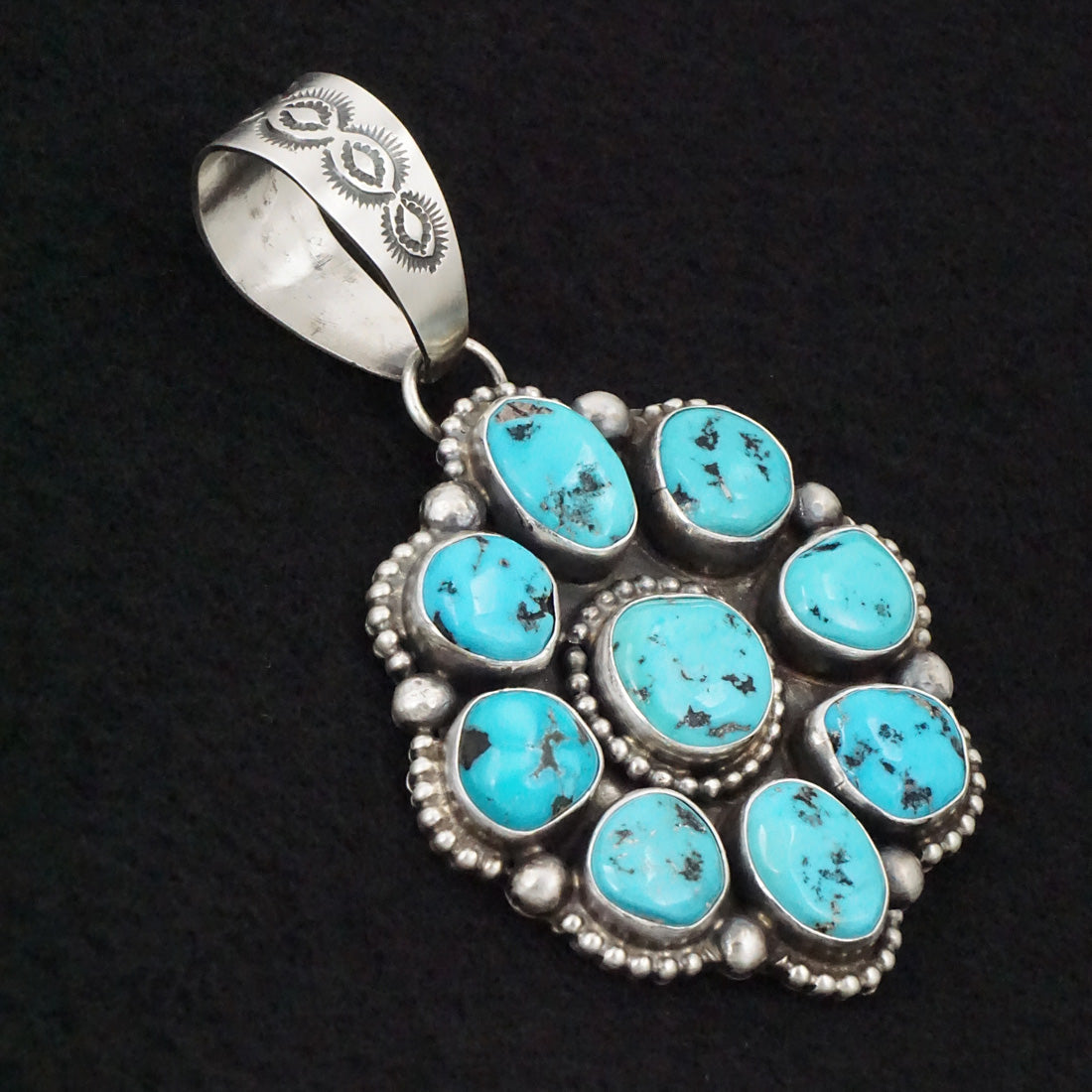 Bob Becenti Turquoise & Sterling Silver Pendant