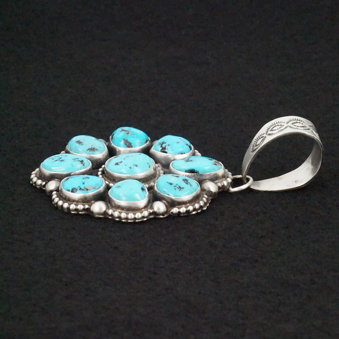 Bob Becenti Turquoise & Sterling Silver Pendant