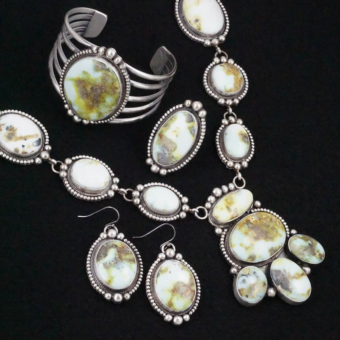 Kathleen Livingston Variscite & Sterling Silver Necklace Set