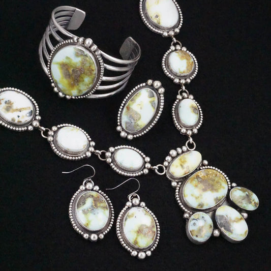 Kathleen Livingston Variscite & Sterling Silver Necklace Set