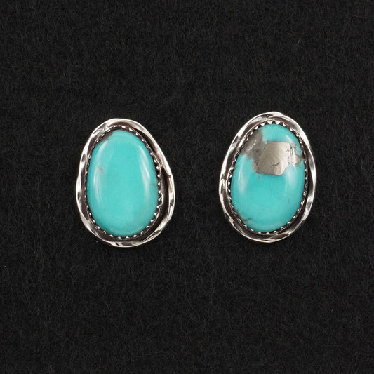 Ernest Hawthorne Turquoise & Sterling Silver Earrings