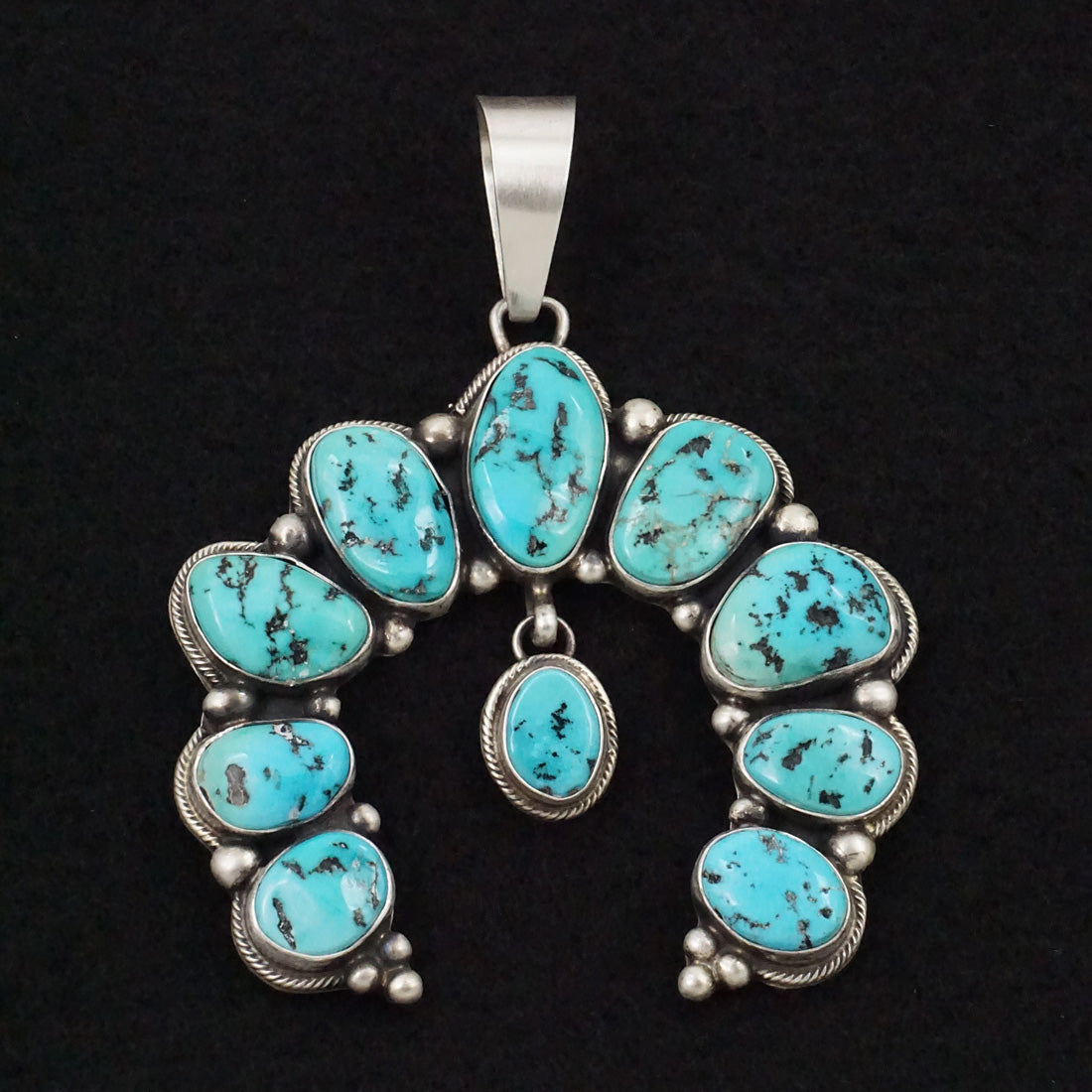 Kathleen Livingston Turquoise & Sterling Silver Naja Pendant