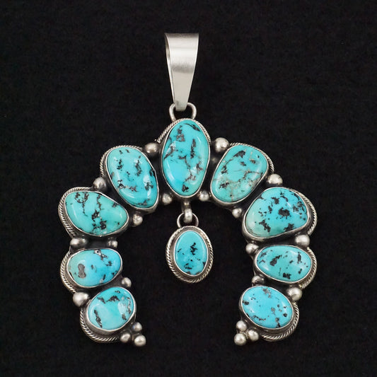 Kathleen Livingston Turquoise & Sterling Silver Naja Pendant