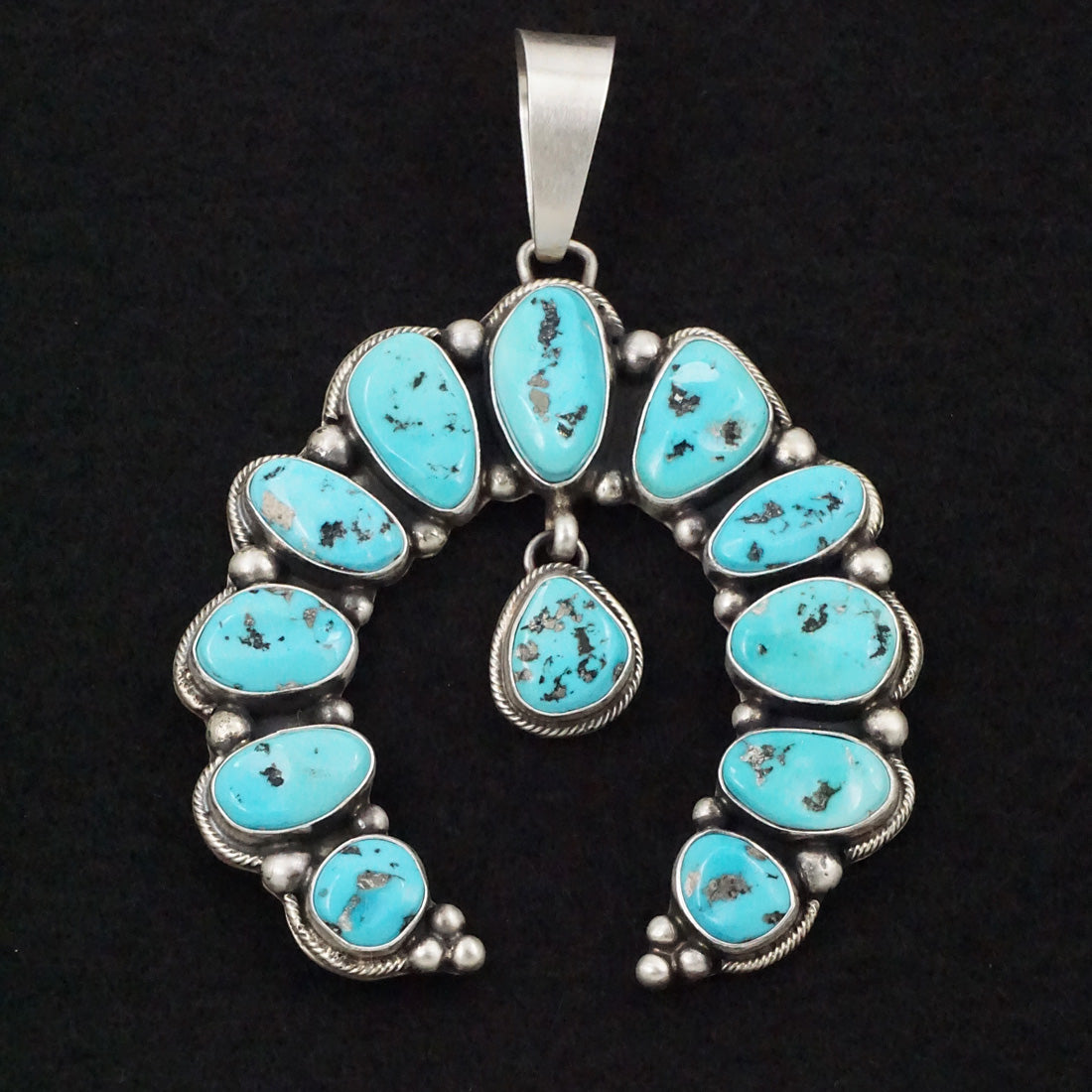 Kathleen Livingston Turquoise & Sterling Silver Naja Pendant