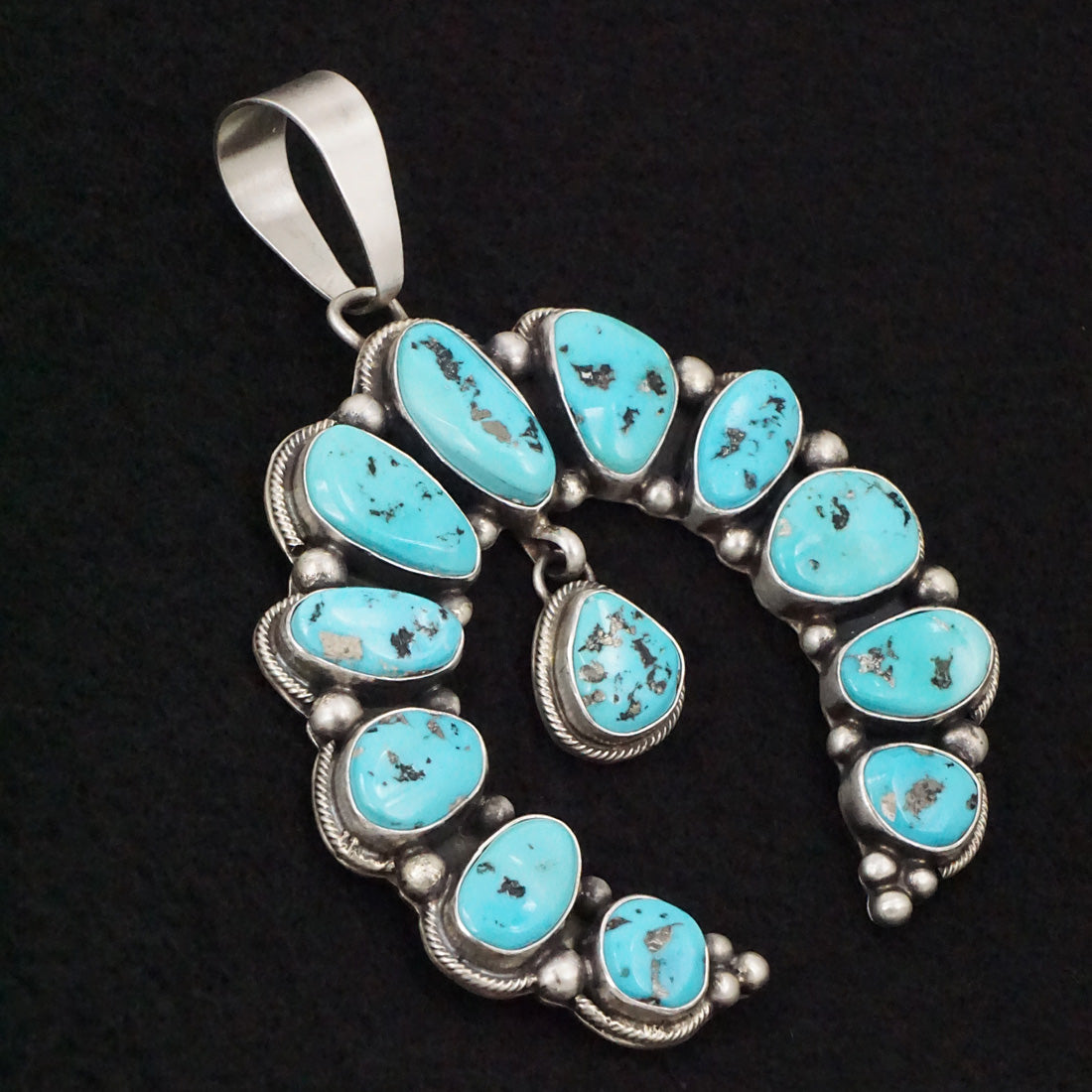 Kathleen Livingston Turquoise & Sterling Silver Naja Pendant