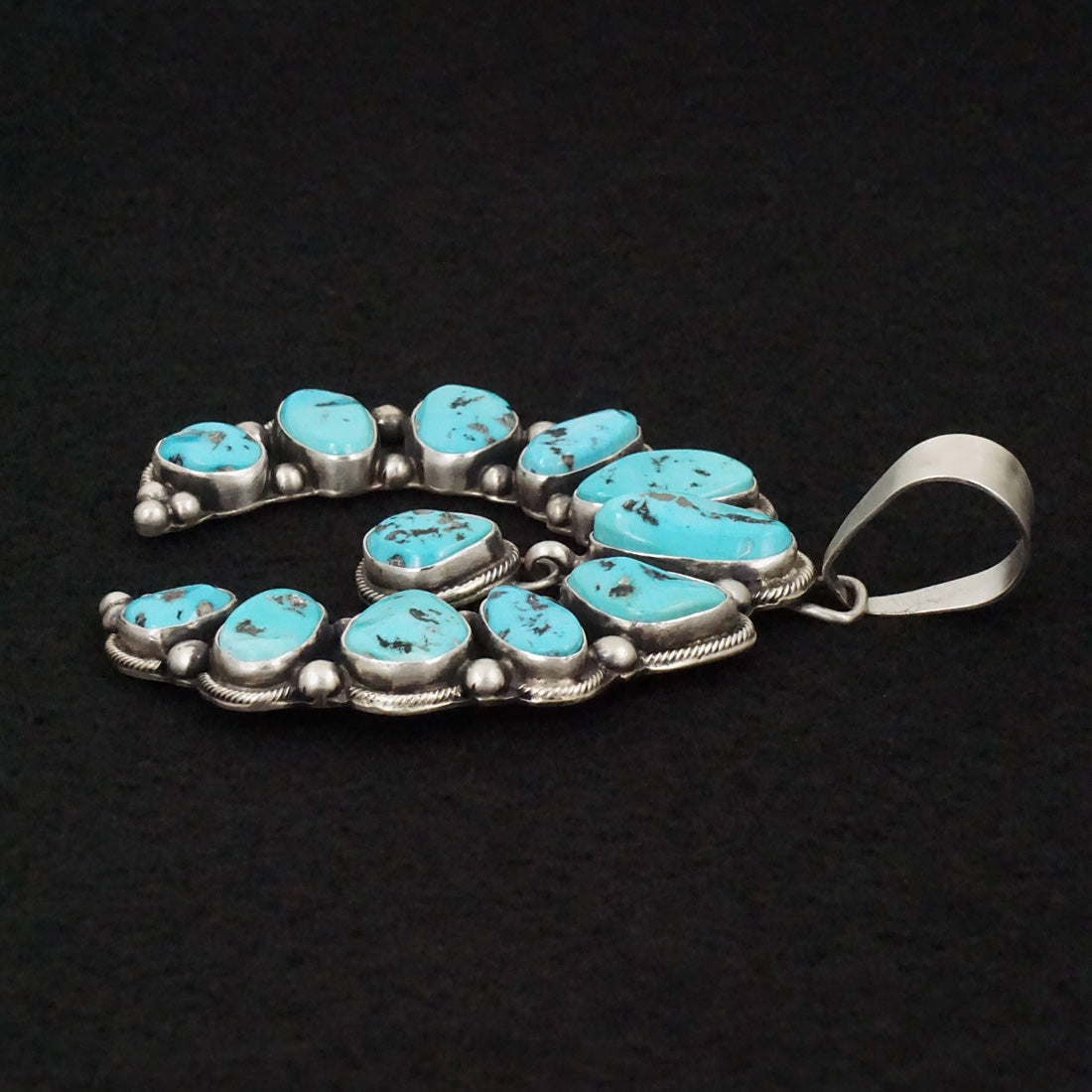 Kathleen Livingston Turquoise & Sterling Silver Naja Pendant