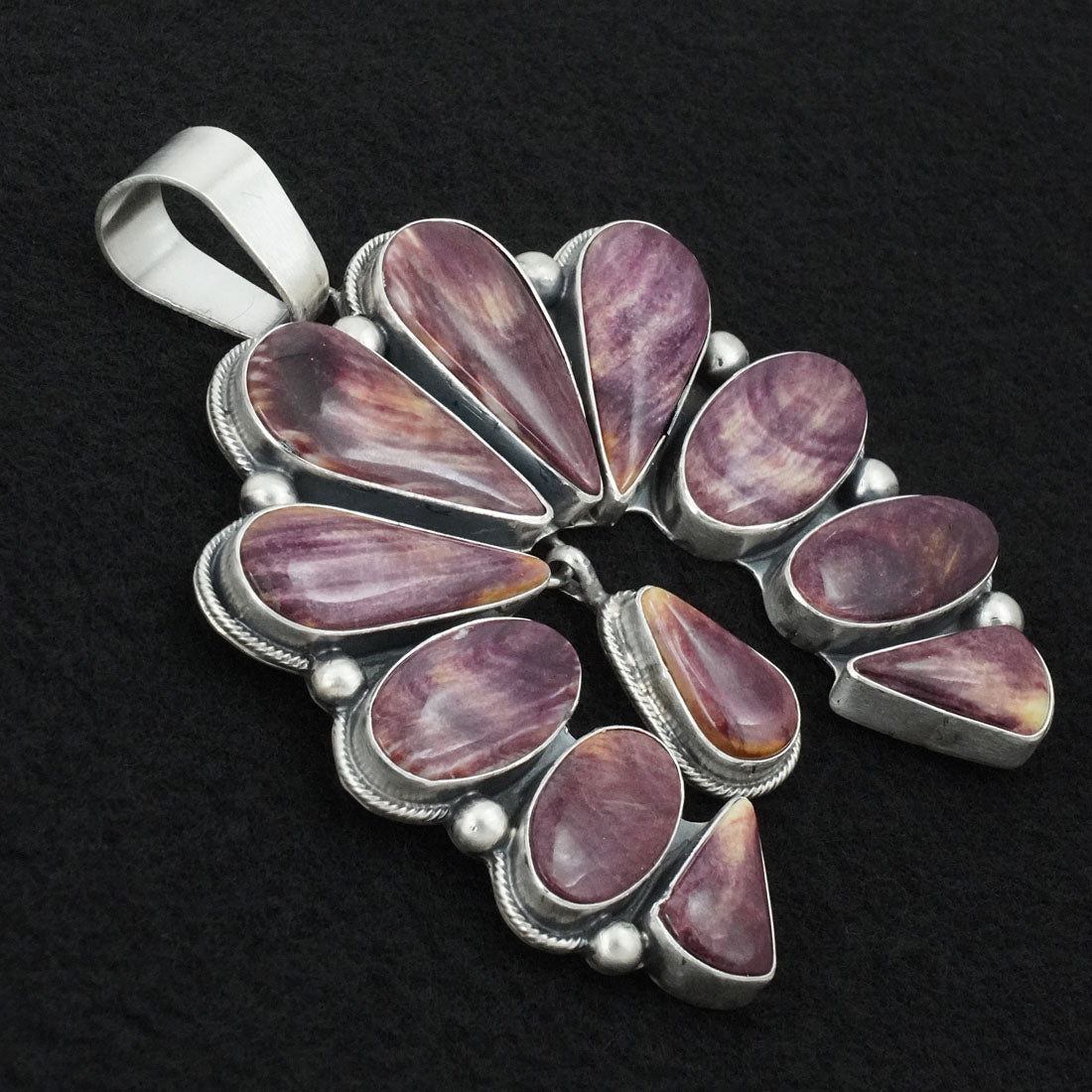 Paul Livingston Spiny Oyster & Sterling Silver Pendant