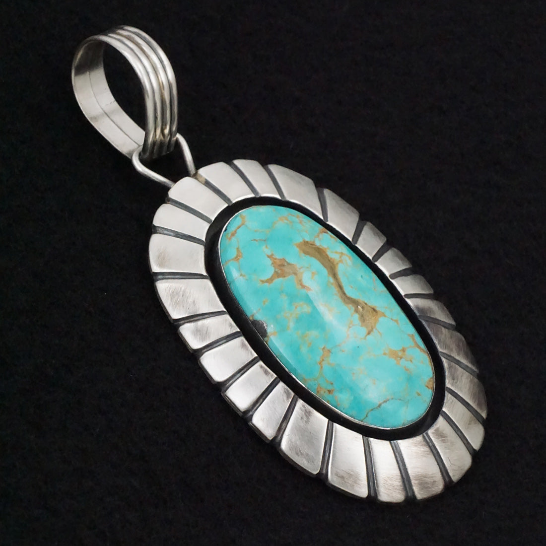 Jackson Hoskie Turquoise & Sterling Silver Pendant