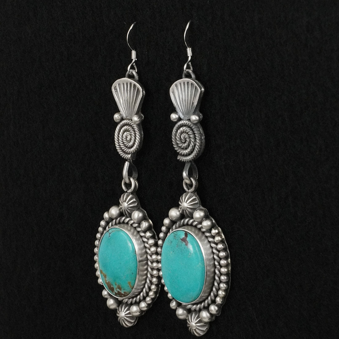 Michael Calladitto Turquoise & Sterling Silver Earrings