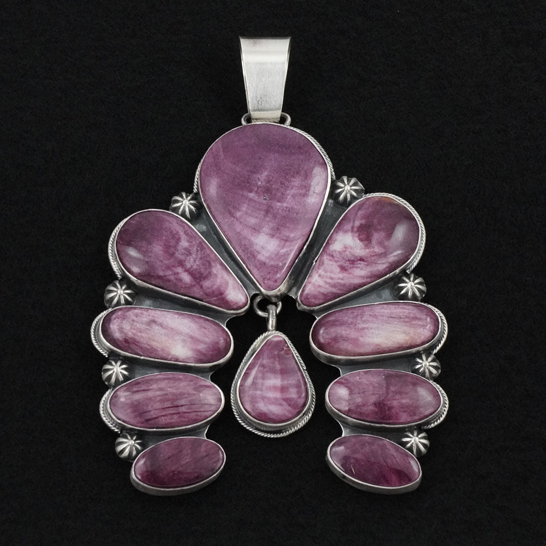Paul Livingston Spiny Oyster & Sterling Silver Pendant