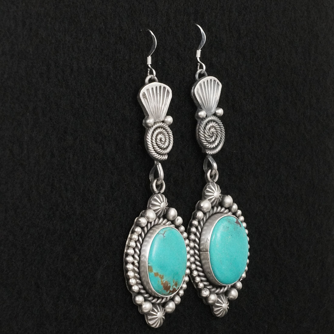 Michael Calladitto Turquoise & Sterling Silver Earrings