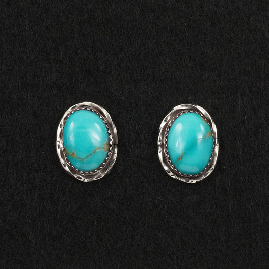 Ernest Hawthorne Turquoise & Sterling Silver Earrings