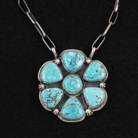 Bobby Johnson Turquoise & Sterling Silver Necklace