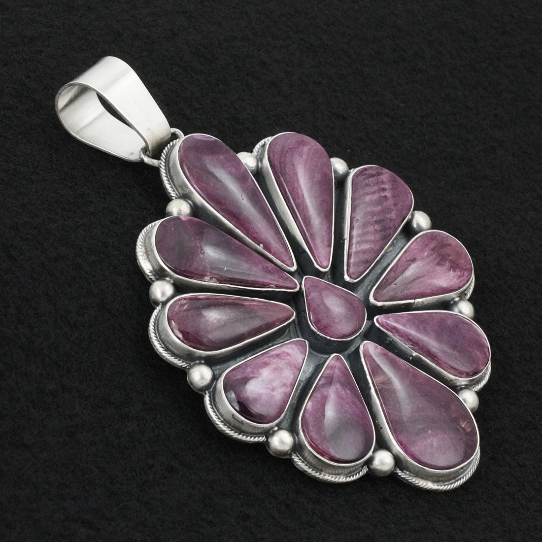 Paul Livingston Spiny Oyster & Sterling Silver Pendant